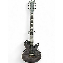 Used ESP LTD EC401QM Trans Black Solid Body Electric Guitar