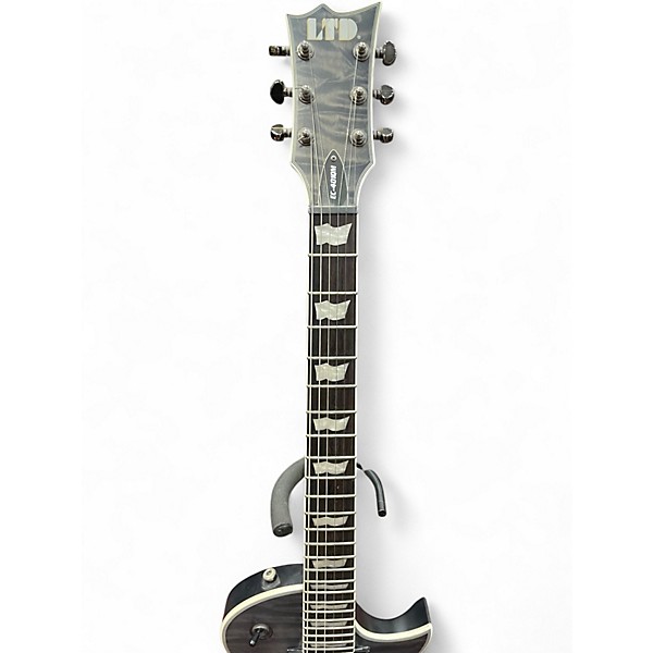 Used ESP LTD EC401QM Trans Black Solid Body Electric Guitar