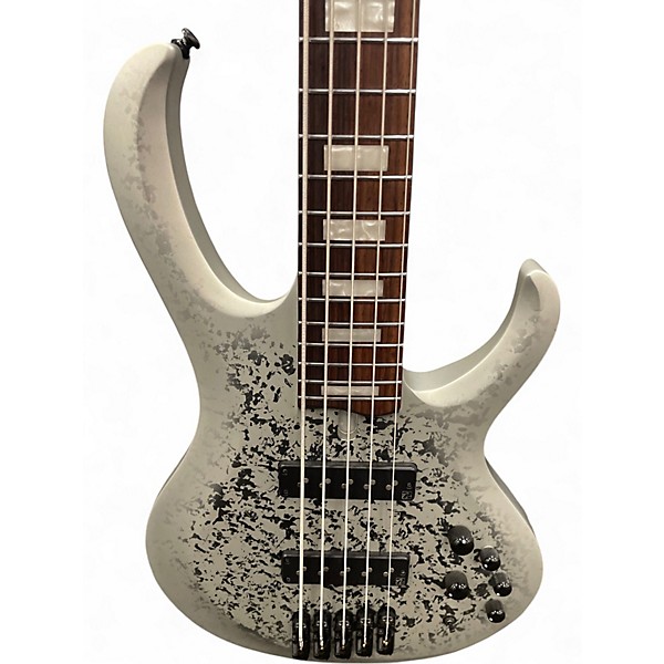 Used Ibanez btb25th5 Silver Electric Bass Guitar
