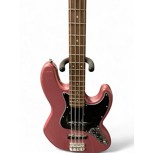 Used Squier Contemporary Jazz Bass Pink Electric Bass Guitar