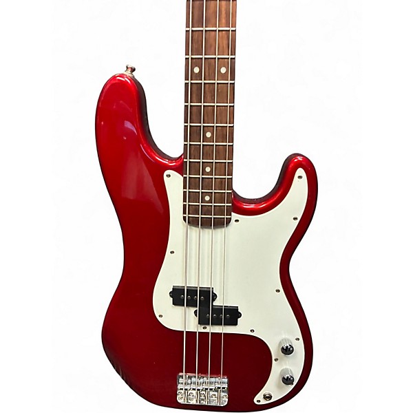 Used Squier Affinity Precision Bass Candy Apple Red Electric Bass Guitar