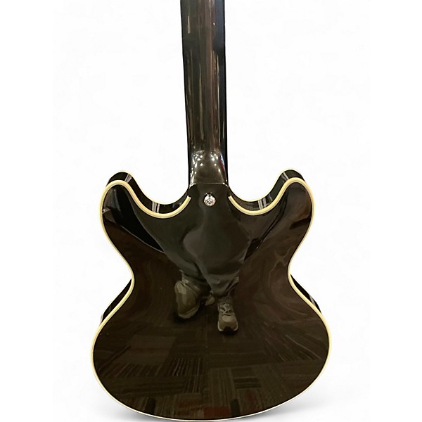 Used D'Angelico Premier Series DC Black Hollow Body Electric Guitar