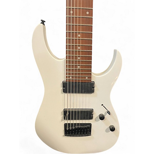 Used Ibanez RG8 8 String White Solid Body Electric Guitar