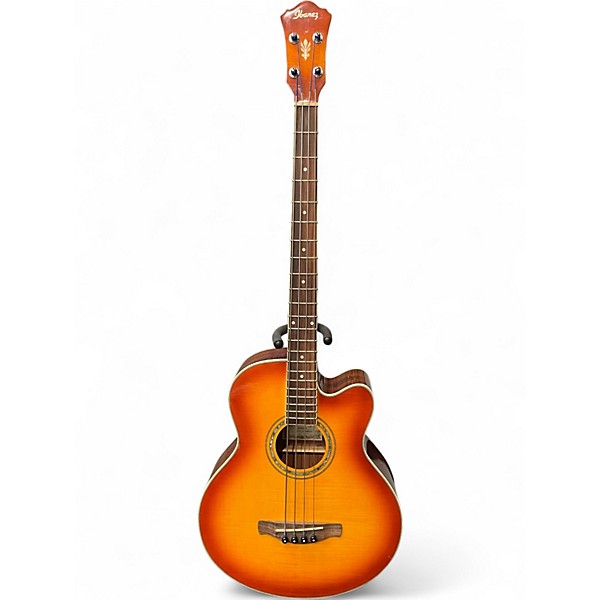 Used Ibanez AEB20E Sunburst Acoustic Bass Guitar