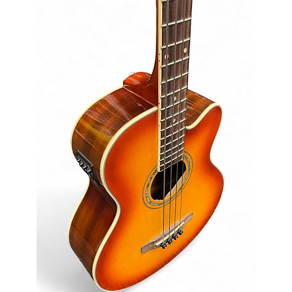 Used Ibanez AEB20E Sunburst Acoustic Bass Guitar