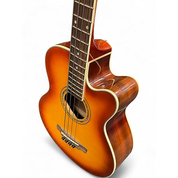 Used Ibanez AEB20E Sunburst Acoustic Bass Guitar