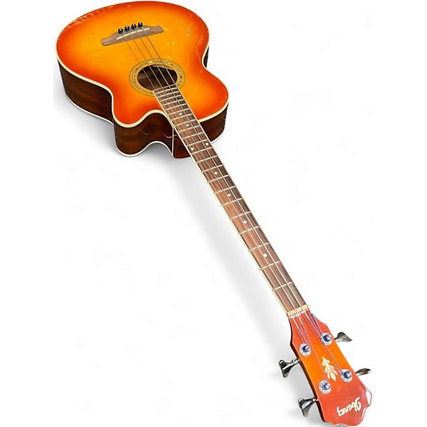 Used Ibanez AEB20E Sunburst Acoustic Bass Guitar