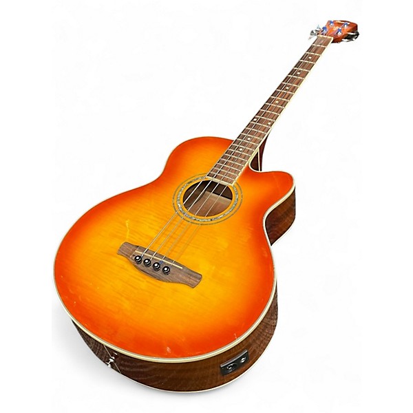 Used Ibanez AEB20E Sunburst Acoustic Bass Guitar