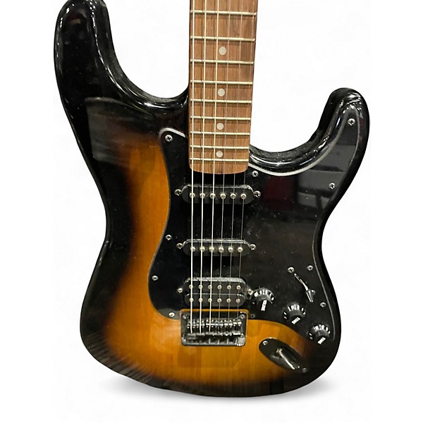 Used Squier Bullet Stratocaster HSS 2 Tone Sunburst Solid Body Electric Guitar