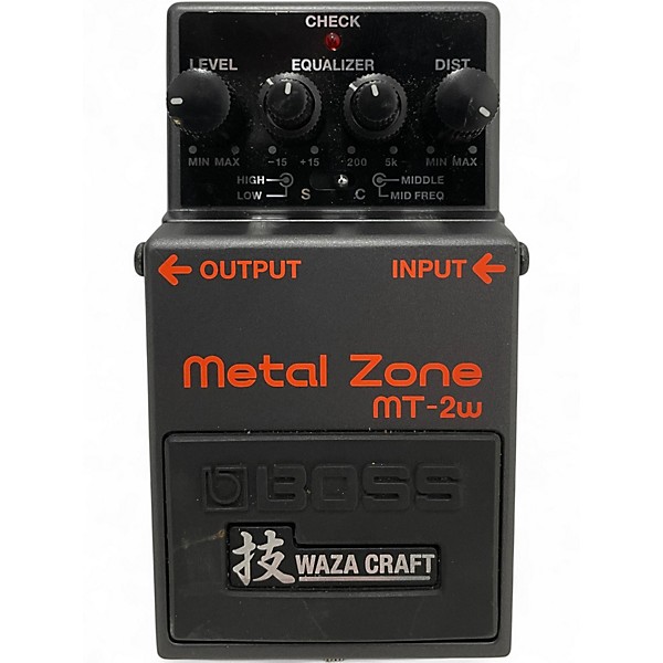 Used BOSS MT2W Metal Zone Waza Craft Effect Pedal