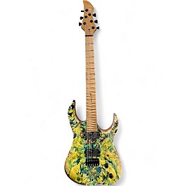 Used Smp Orpheus Green Yellow Solid Body Electric Guitar