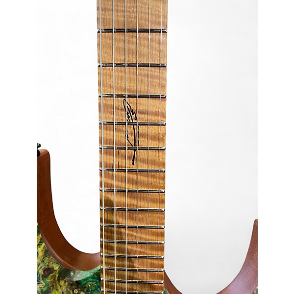 Used Smp Orpheus Green Yellow Solid Body Electric Guitar