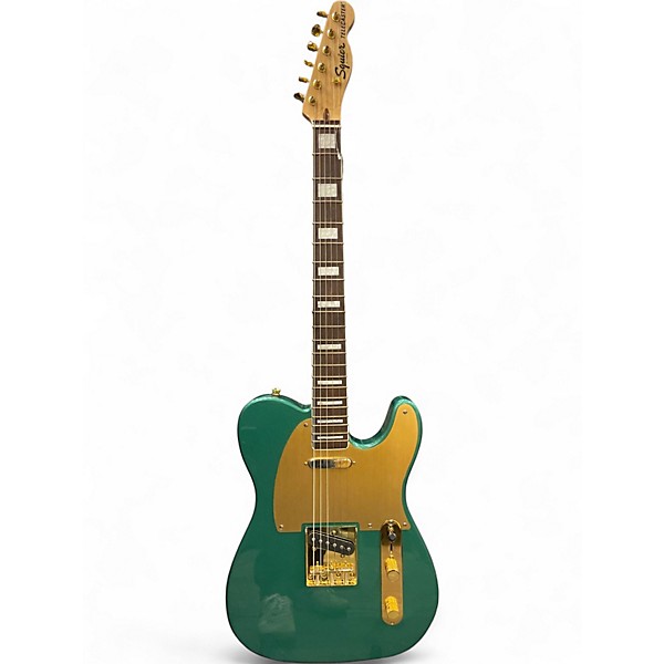 Used Squier 40th Anniversary Telecaster Gold Solid Body Electric Guitar