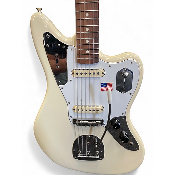 Used Fender Johnny Marr Signature Jaguar Olympic White Solid Body Electric Guitar