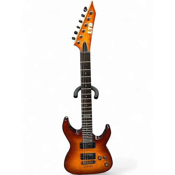 Used ESP LTD MH100QMNT Tobacco Burst Solid Body Electric Guitar