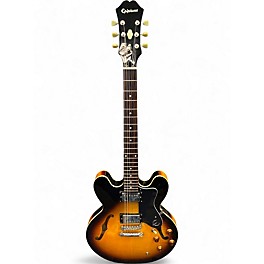 Used Epiphone Dot Deluxe Flametop 2 Color Sunburst Hollow Body Electric Guitar