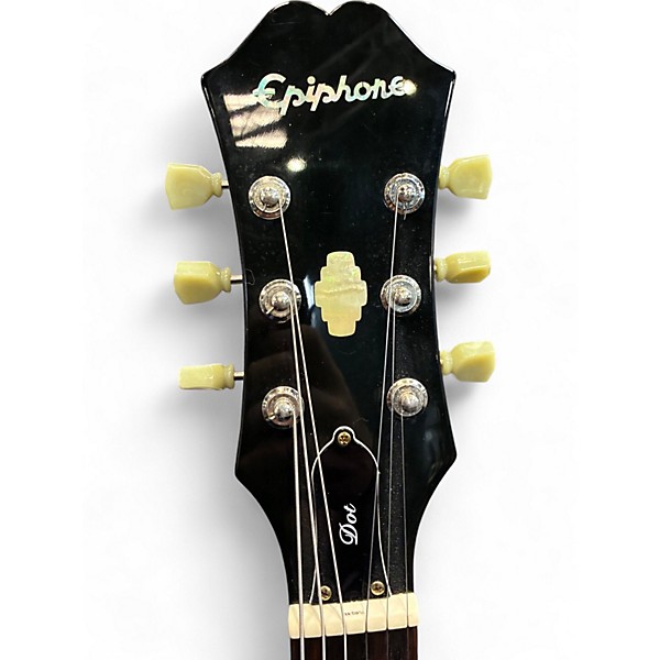 Used Epiphone Dot Deluxe Flametop 2 Color Sunburst Hollow Body Electric Guitar