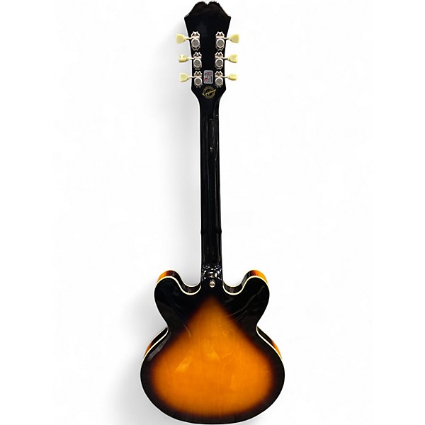 Used Epiphone Dot Deluxe Flametop 2 Color Sunburst Hollow Body Electric Guitar