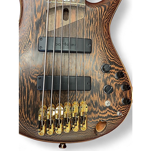 Used 2010s Ibanez SR5006E-OL Prestige Soundgear Natural Wenge Electric Bass Guitar
