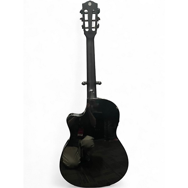 Used Fender CN-240SCE Thinline Black Classical Acoustic Electric Guitar