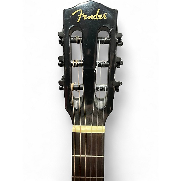 Used Fender CN-240SCE Thinline Black Classical Acoustic Electric Guitar