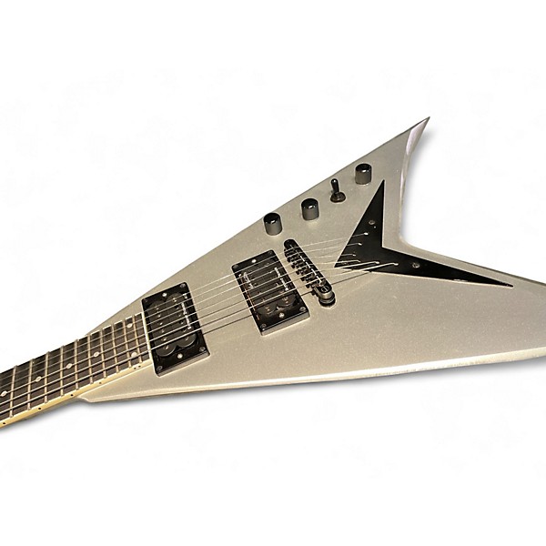 Used Kramer DAVE MUSTAINE VANGUARD PLATINUM SILVER Solid Body Electric Guitar