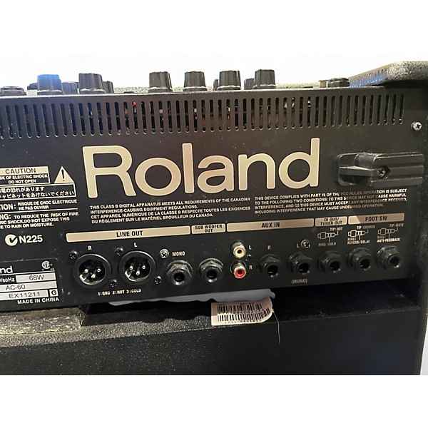Used Roland AC60 60W 2X6.5 Acoustic Guitar Combo Amp