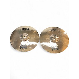 Used MEINL 14in CLASSICS CUSTOM MEDIUM HI-HAT PAIR Cymbal