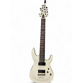 Used Schecter Demon-7 White Solid Body Electric Guitar