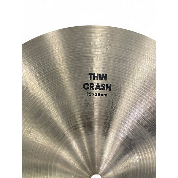 Used Zildjian 15in AVEDIS THIN CRASH Cymbal