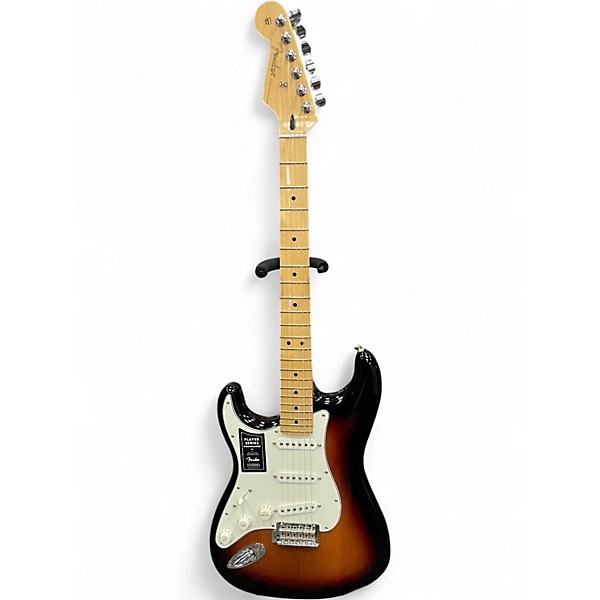 Used Fender Player Stratocaster Left Handed Sunburst Solid Body Electric Guitar