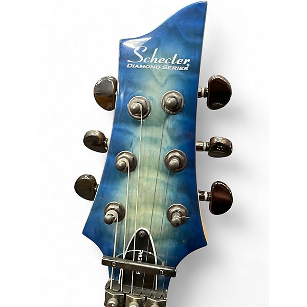Used Schecter Guitar Research Extreme Banshee Ocean Blue Burst Solid Body Electric Guitar