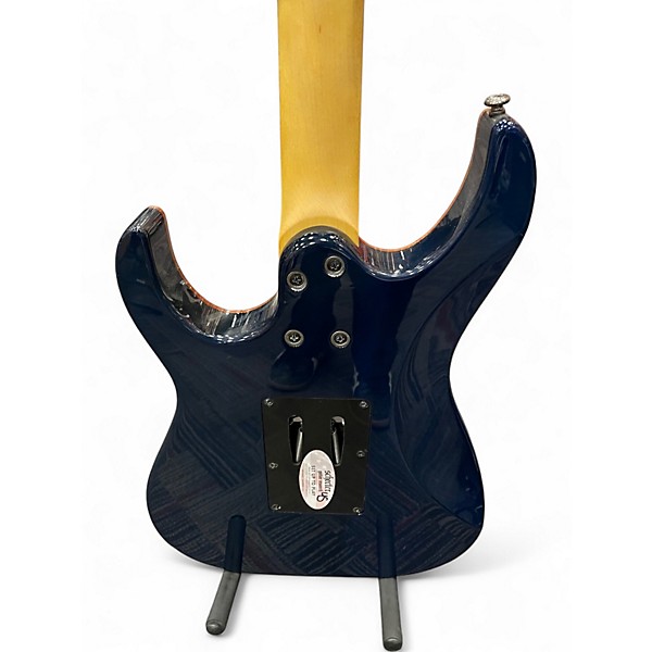Used Schecter Guitar Research Extreme Banshee Ocean Blue Burst Solid Body Electric Guitar