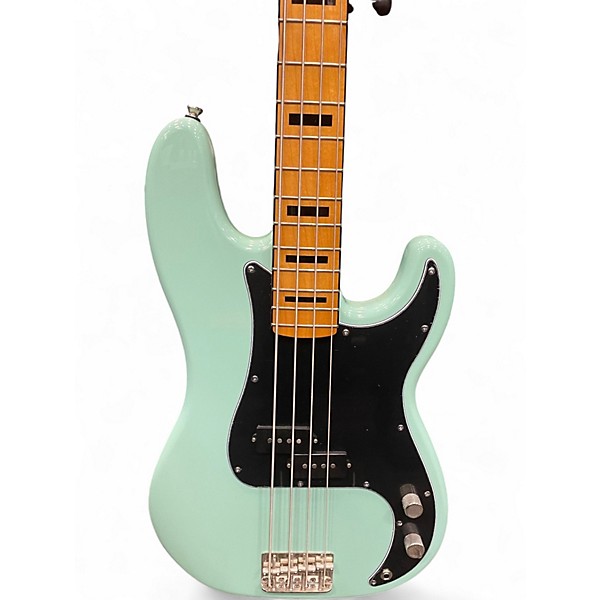 Used Squier Classic Vibe 1970S Precision Bass Surf Green Electric Bass Guitar
