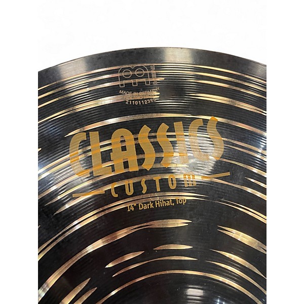 Used MEINL 14in classics custom dark hi hat Cymbal
