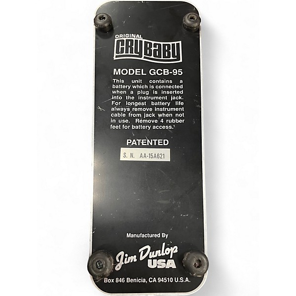 Used Dunlop GCB95 Original Crybaby Wah Effect Pedal
