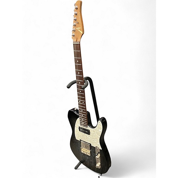 Used Tom Anderson T Classic black white dog hair burst Solid Body Electric Guitar
