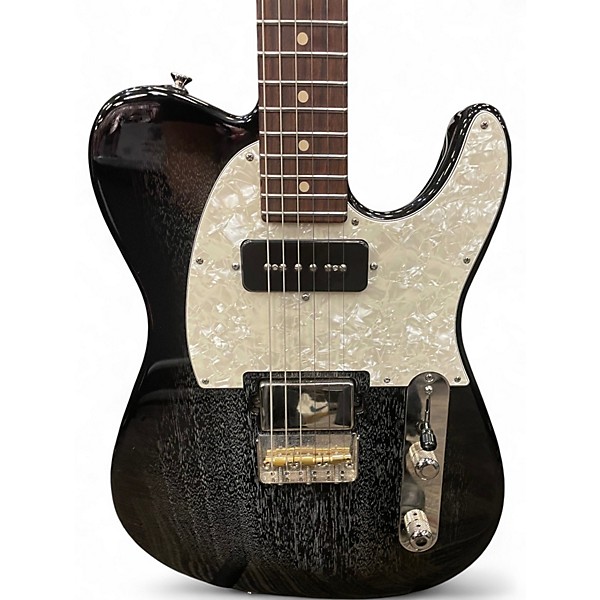 Used Tom Anderson T Classic black white dog hair burst Solid Body Electric Guitar