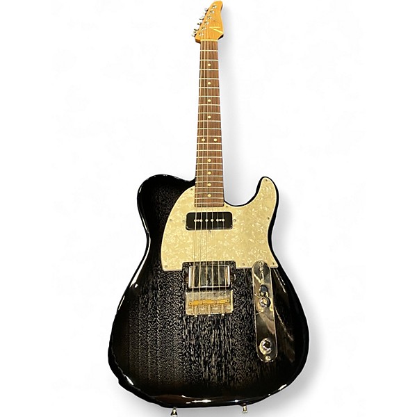 Used Tom Anderson T Classic black white dog hair burst Solid Body Electric Guitar