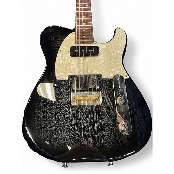 Used Tom Anderson T Classic black white dog hair burst Solid Body Electric Guitar