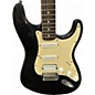 Used Starcaster by Fender Stratocaster Black Solid Body Electric Guitar
