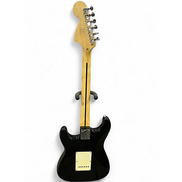 Used Starcaster by Fender Stratocaster Black Solid Body Electric Guitar