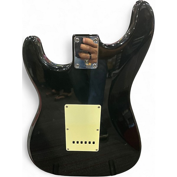 Used Starcaster by Fender Stratocaster Black Solid Body Electric Guitar