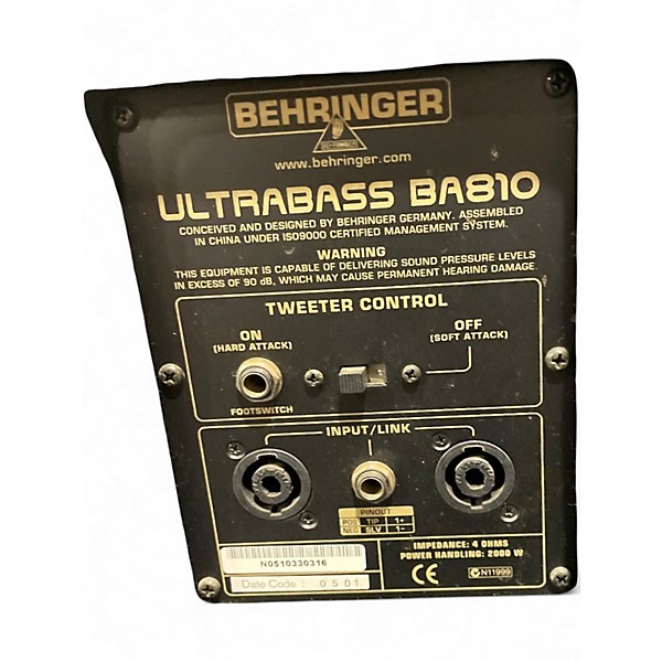 Used Behringer ba810 Bass Cabinet