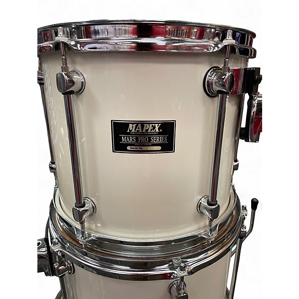Used 2000s Mapex 4 Piece Mars Pro Series Olympic White Drum Kit
