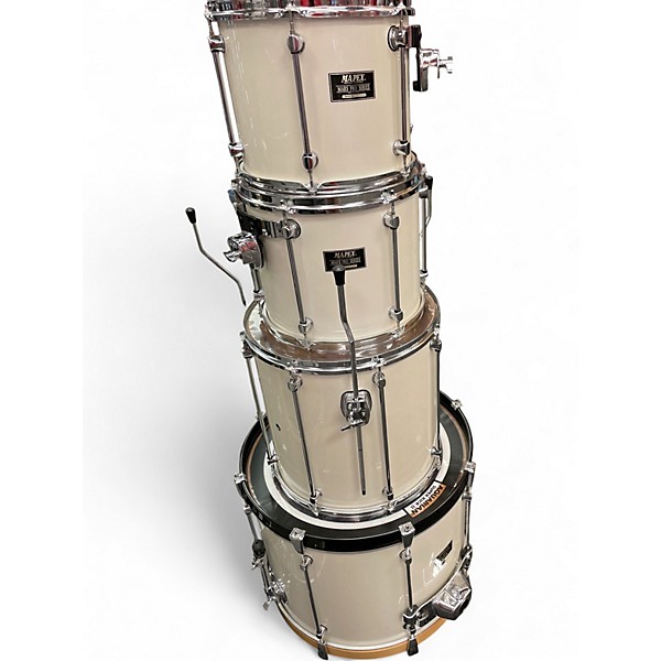 Used 2000s Mapex 4 Piece Mars Pro Series Olympic White Drum Kit