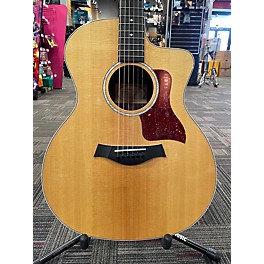 Used Taylor 214CE Deluxe Natural Acoustic Electric Guitar