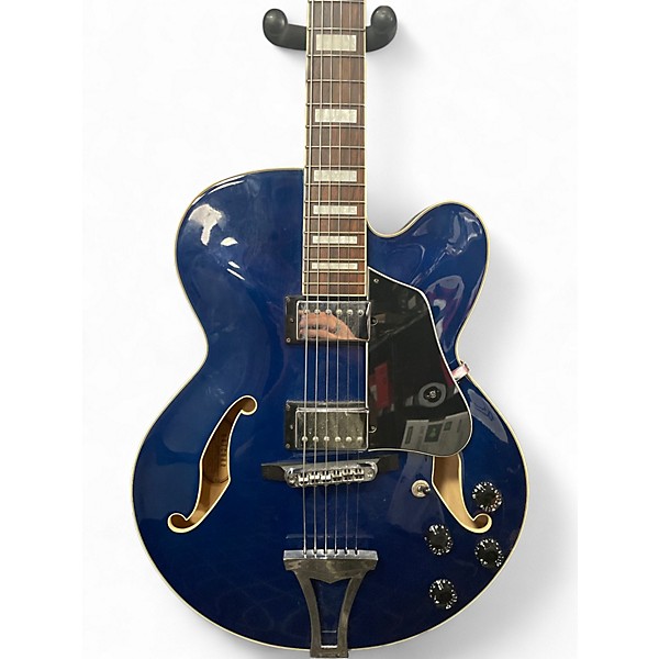 Used Ibanez AFS75T Artcore Blue Hollow Body Electric Guitar