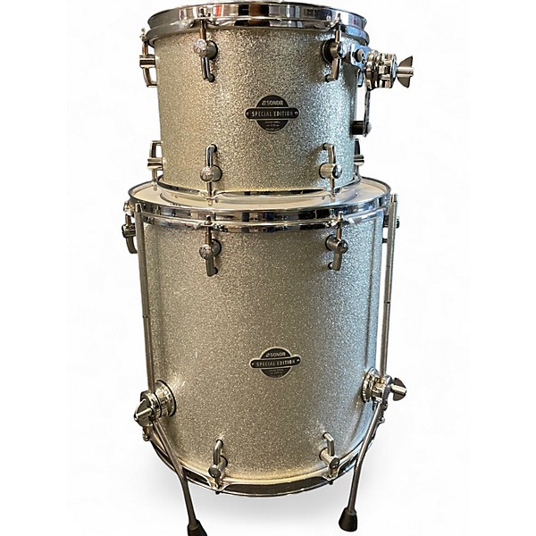 Used SONOR 3 Piece Special Edition Silver Sparkle Drum Kit