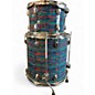 Vintage 1990s Ludwig 3 Piece Reissue Psychedelic Red Drum Kit